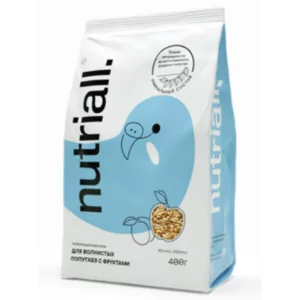 NUTRIALL Полнорационный корм для волнистых попугаев с фруктами 400г
