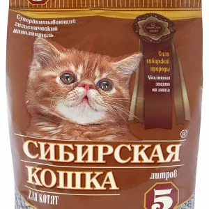 СИБИРСКАЯ КОШКА наполн.  5л Д/КОТЯТ (впитывающий)