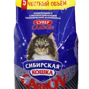 СИБИРСКАЯ КОШКА наполн.  5л СУПЕР  CARBON (комкующийся)