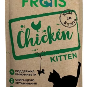 FRAIS CLASSIQUE ПАУЧИ ДЛЯ КОТЯТ ВСЕХ ПОРОД С КУРИЦЕЙ В НЕЖНОМ СОУСЕ,85 Г
