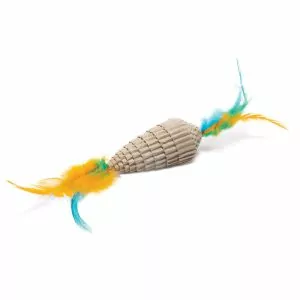 Игрушка для кошек из гофрокартона "Конус с перьями", 80/220мм, серия NATURAL, Triol