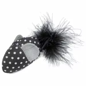 Игрушка BLACK&WHITE для кошек "Мышка с пером", 70/110мм, Triol