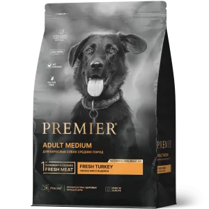 Premier Dog Turkey ADULT Medium (Свежее мясо индейки для собак средний пород) 3 кг
