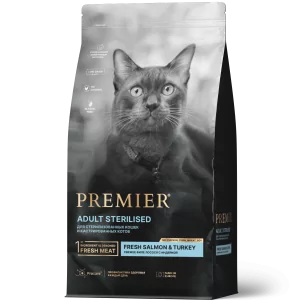 Premier Cat Salmon&Turkey STERILISED (Свежее филе лосося с индейкой для кошек) 2 кг