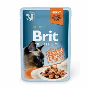 Brit Premium 0.085 Кусочки из филе индейки в соусе пауч д/кошек