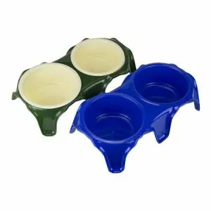 Подставка с мисками пласт. №D (2х0,6 л.)
