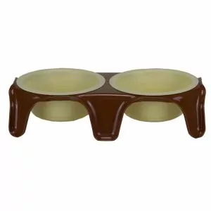 Подставка с мисками пласт. №1 (2х0,75 л.)