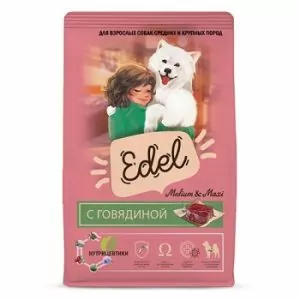 Edel Medium & Maxi Beef Полнорац сухой корм д/взрослых собак сред и круп пород с говядиной 2кг