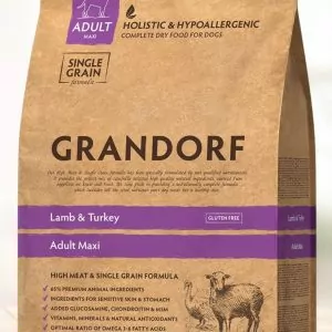 GRANDORF DOG Lamb&Turkey MAXI (ягнёнок с индейкой для собак крупных пород) 3 кг.