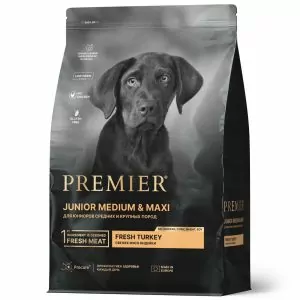 Premier Dog Turkey JUNIOR Medium&Maxi (Свежее мясо индейки для юниоров средних и крупных пород) 10 к