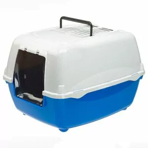 72060099 Ферпласт Туалет закрытый BELLA  угольный для кошек, с крышей 43,5*38*56/3
