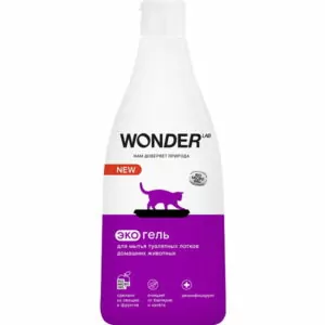 WONDER LAB Экогель для мытья туалетных лотков домашних животных 0,55 л