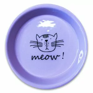 Миска Mr.Kranch керамическая для кошек MEOW! 200 мл сиреневая (48)