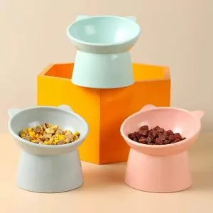 Миска пластиковая на ножке (0,22 л) (10702070/070923/5003685, КИТАЙ )