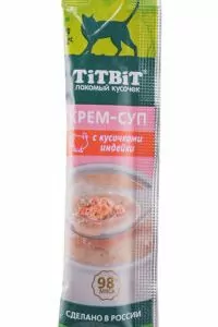 TiTBiT 0,01кг крем-суп для кошек с кусочками индейки